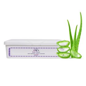 Baby Cleaning Wipes 7" x 8". Pack of 40 Non-Sterile Pre-Moistened Wipes in Tub. Unscented Water Based Baby Wipes with Aloe and Lanolin. Hypoaller
