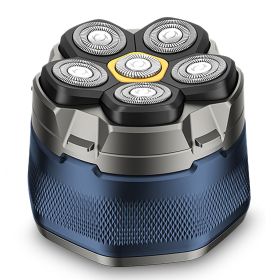 Cordless Electric Head Shaver For Men 6D Magnetic Floating Head IPX6 Waterproof Wet Dry Shaving Electric Razor Type-C Rechargeable Trimmer With L