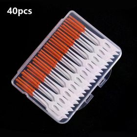 40/120pcsInterdental brush Soft silicone adaptive interdental brush Space brush orthodontic braces brush dental odontología (Color: C623-orange 40Pcs)